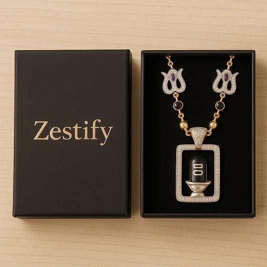 Shivling Pendant – Gold Plated Mahadev Spiritual Necklace